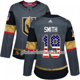 Vegas Golden Knights Hockeydrakt Reilly Smith 19 2017-2018 Grå USA Flag Fashion Adidas Authentic - Dame
